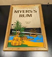 Vintage 70's Myers's Rum Advertising Mirror Tiki Bar picture