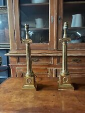 Vintage Pair Brass Neo-Classical Table Lamps picture