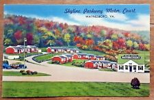 Linen Postcard Skyline Parkway Motor Court Waynesboro, Virginia  picture