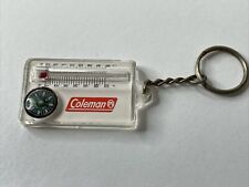 Coleman Thermometer/ Compass Key Chain w/ Key Ring Holder ~ READ DESCRIPTION picture