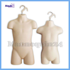 TODDLER & CHILD TORSO HANGING MANNEQUIN SET WITH HANGERS - FLESH KIDS FORMS picture