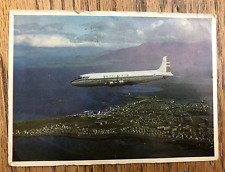 LOFTLEIDIR Cloudmaster DC4 post card color photo- AIRLINE OF ICELAND 1970 picture