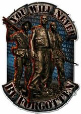 NEVER FORGOTTEN U.S. MILITARY STATUES WALL 18