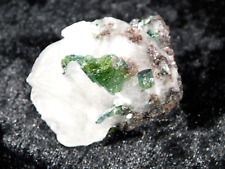 GREEN Tourmaline with Lepidolite on Quartz From Brazil 78.9gr picture