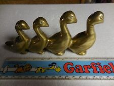 1)Vintage 4 Brass Ducks/Geese Family 6.5