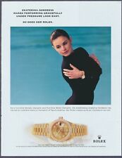 Ekaterina Gordeeva Olympic Champion Figure Skating Vintage Print Ad Rolex 1999 picture