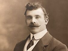 Gay in EXCEPTIONAL HANDSOME YNG Dapper MAN dude c1910  RPPC POSTCARD 21/5 picture