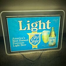 VINTAGE HEILEMAN'S OLD STYLE BEER LIGHT SIGN Wall-Mount RARE picture