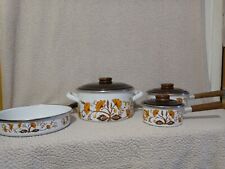 Vintage Set Of 4 Brand New Pots And Pans Made In Yugoslavia. picture
