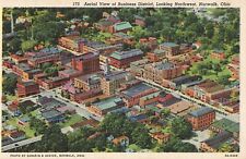 Norwalk, Ohio Postcard Business District Aerial View c 1939  OH2 picture