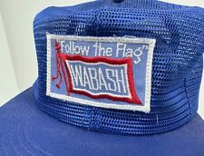 Vintage Wabash Railway Railroad Follow the Flag Mesh Hat picture