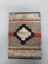 Authentic Miniature Navajo Rug  WEAVING 4.5 in x 6.5 in on wire frame picture