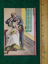 1870s-80s W C Wine & Co Loving Couple Troy, NY Victorian Trade Card F14 picture