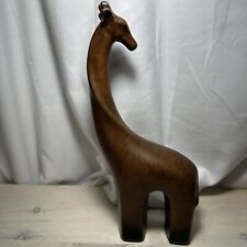 Wood Look Ceramic Giraffe Figurine ~12.5”T picture