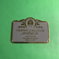 Classic Car Club Of America Dash Plaque 46th Grand Classic - July 11, 1998 / SHB picture