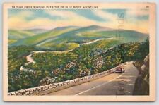 Skyline Drive Blue Ridge Mountains White Border Postcard Shenandoah Ntl. Park VA picture