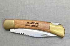 VINTAGE DITTAMORE IMPLEMENT CO SINGLE BLADE POCKET KNIFE  TEUTOPOLIS, IL USA picture