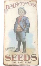 Vintage D. M. Ferry Co. Standard Seed Poster Print Boy Wood Plague picture