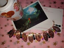 HAUNTED MANSION 100 Anniversary Pressed Pennies Charm Bracelet Elongated Coins picture