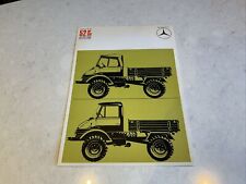 1970 Mercedes-Benz Unimog single page data sheet picture