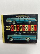 MINT 59 Chevrolet Cars And Trucks Grapeland Texas Motor Co 1959 Matchbook NOS picture