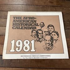Vtg Afro American Historical Calendar 1981 - Black History Stroh’s Brewery Beer picture