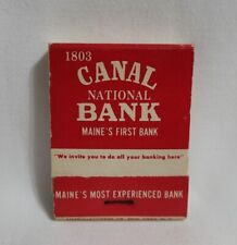 Vintage Canal National Bank Matchbook Portland Maine Advertising Matches Full picture