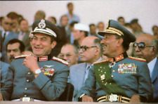 Anwar Sadat Before Assassination Hosni Mubarak 1981 Vintage Postcard picture