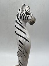 Vtg Hand Carved Hand Painted Zebra Writing Ink Pen picture