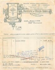 Antique Invoice Domaine D'Oulid-Adda- Home Square Algeria 1936 picture