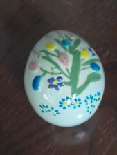VINTAGE CERAMIC “EASTER EGG” WITH HAND PAINTED DESIGN picture