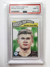 2020 Topps Living Set UCL Erling Haaland Borussia Dortmund PSA 10 #154 Rookie RC picture