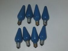 8 Vintage C6 GE Christmas Bulbs Blue Tested #2 picture