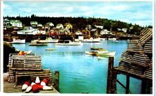 Postcard - A Typical Maine Village - New Harbor, Maine picture