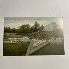 Chicago IL Illinois Flower Beds Conservatory Washington Park Vintage Postcard picture