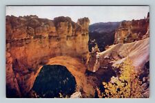 Bryce Canyon National Park Natural Bridge Rock Formation Vintage Postcard picture
