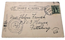 AUGUST  1905 PRR PENNSYLVANIA RAILROAD PITTSBURGH & ST. LOUIS #26 RPO POST CARD picture