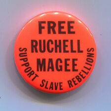 c. 1971 Ruchell Magee  Black Panthers  Angelia Davis  Soledad Brothers Cause Pin picture