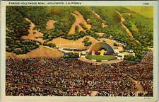 1943 Hollywood California Famous Hollywood Bowl Antique Postcard Easter Services picture