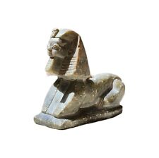 Vintage Handmade Sphinx Statue Granite Stone Protector Of Pyramids Pharaonic BC picture