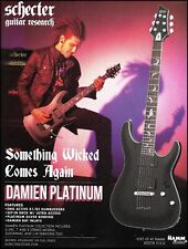 Schecter Damien Platinum Series Guitar Hellraiser 100 stack amp advertisement ad picture