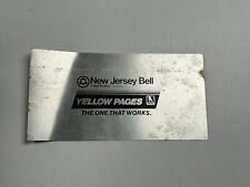 Vintage Advertising Metal Placard New Jersey Bell Yellow Pages  picture