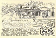 Old Route 66 Fontana CA Bono's Restaurant San Gabriel Waldmire 40 1990 Postcard picture