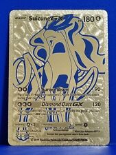 English Pokemon Card Card Suicune GX Limited Edition HP 180 Golden Gold Color picture