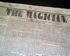 Rare MARTIN VAN BUREN President Campaign MAGICIAN 1840 Harrisburg PA Newspaper picture