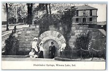Winona Lake Indiana IN Postcard Studebaker Springs c1930's Posted Vintage picture