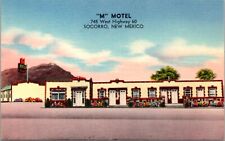 Linen Postcard M Motel 745 West Highway 60 in Socorro, New Mexico picture