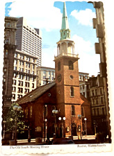 Boston Massachusetts Historic Old South Meeting House Downtown Vintage Postcard picture