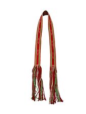 Solomon McCombs Navajo Belt Loom Hand Woven Wool Sash 1960s Ceremonial Fringe picture