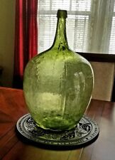 Civil War Era German Green Glass Antique Demijohn * Pick Up Only Longmeadow Ma  picture